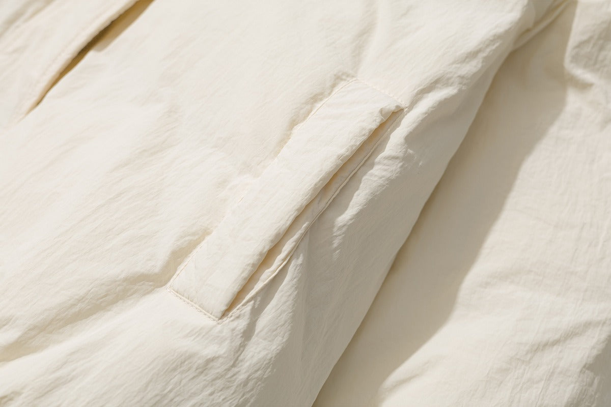 Cream Padded Jacket with Faux Fur Lining