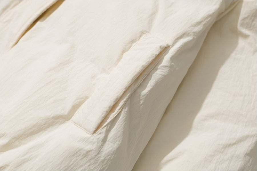 Cream Padded Jacket with Faux Fur Lining