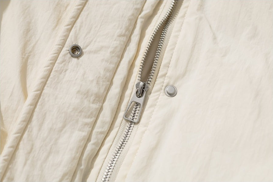 Cream Padded Jacket with Faux Fur Lining