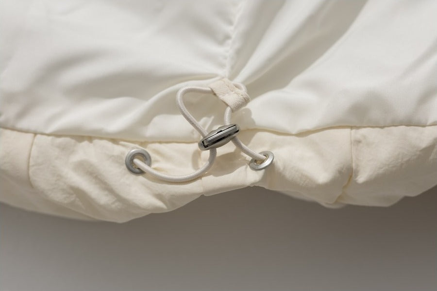 Cream Padded Jacket with Faux Fur Lining