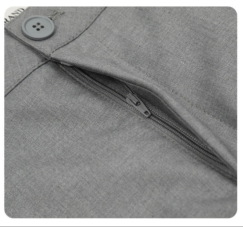 Curved-Knife Wide-Leg Trousers