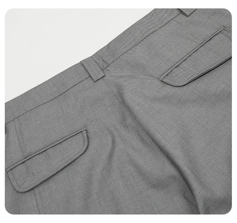 Curved-Knife Wide-Leg Trousers