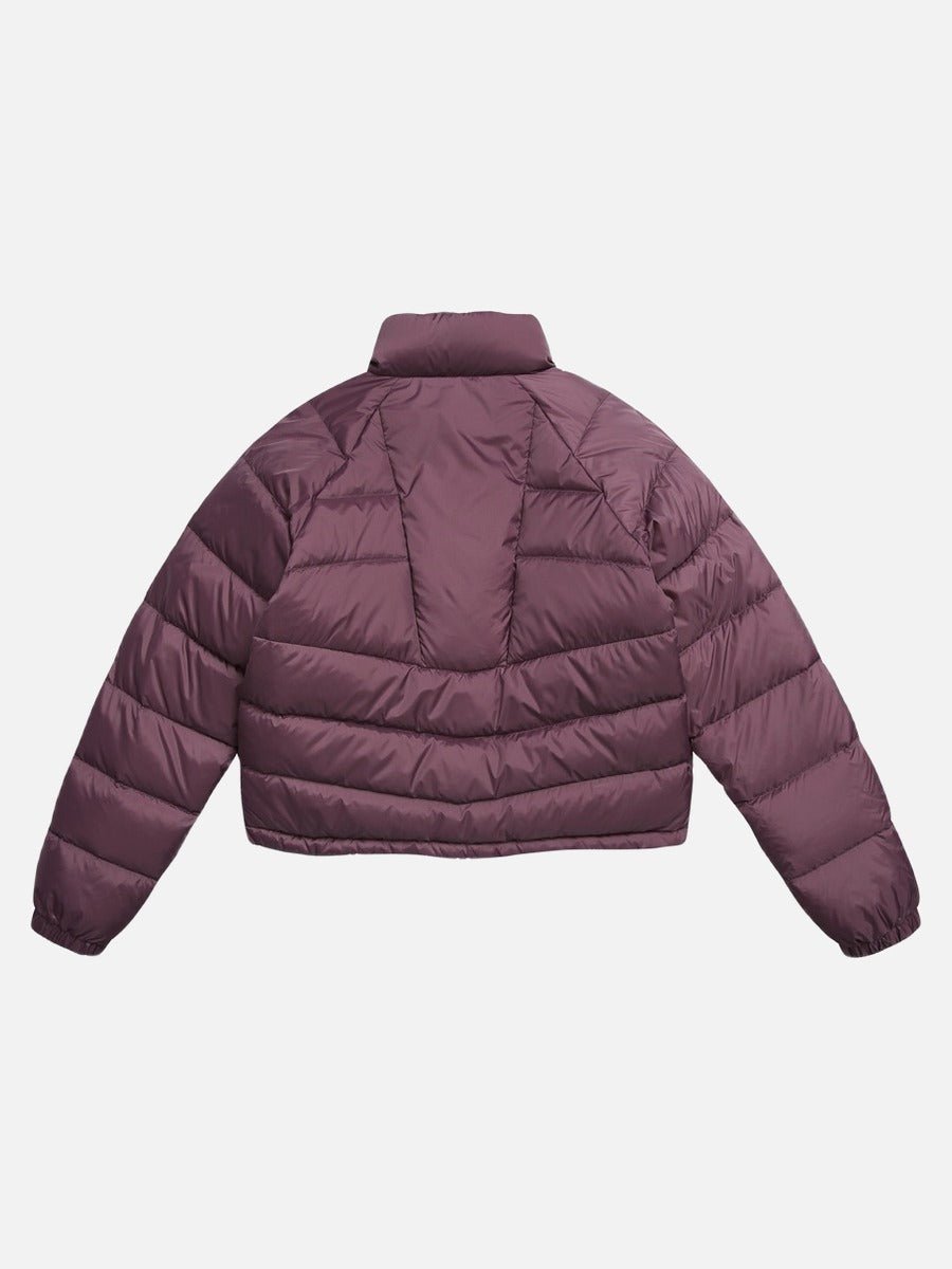 Curved Panel Light Blue Down Jacket