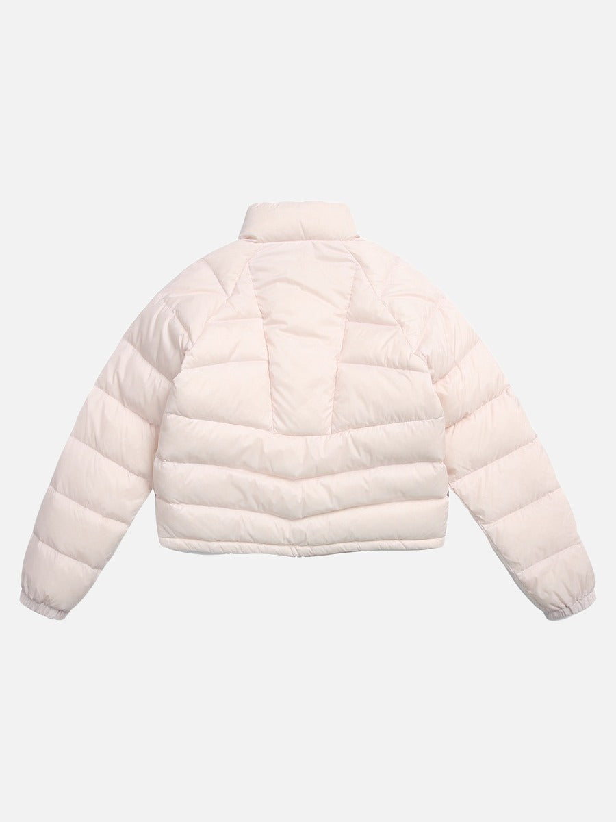 Curved Panel Light Blue Down Jacket