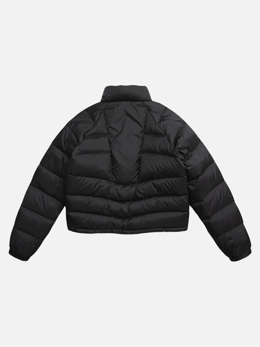 Curved Panel Light Blue Down Jacket
