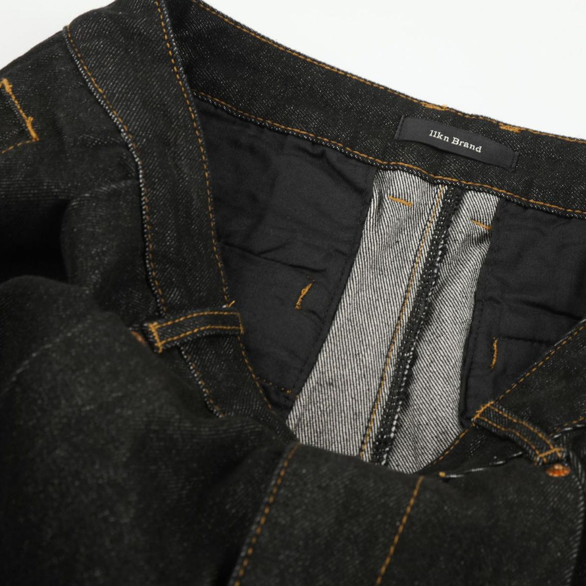 Dark Wash Wide-Leg Denim Trousers