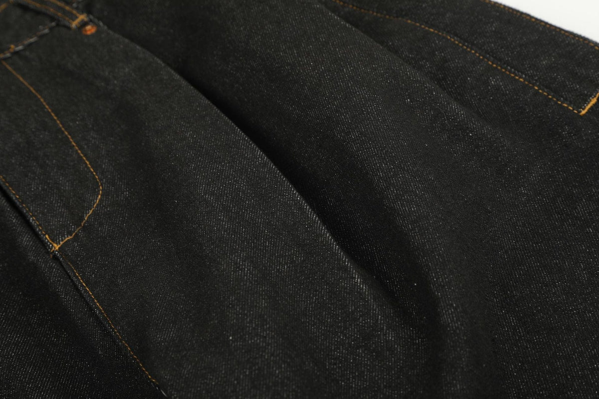 Dark Wash Wide-Leg Denim Trousers