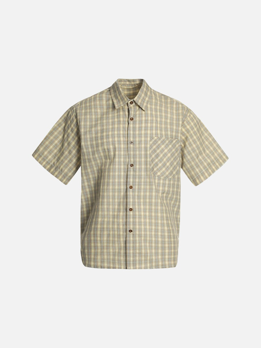 Diagonal Plaid Button-Down Shirt
