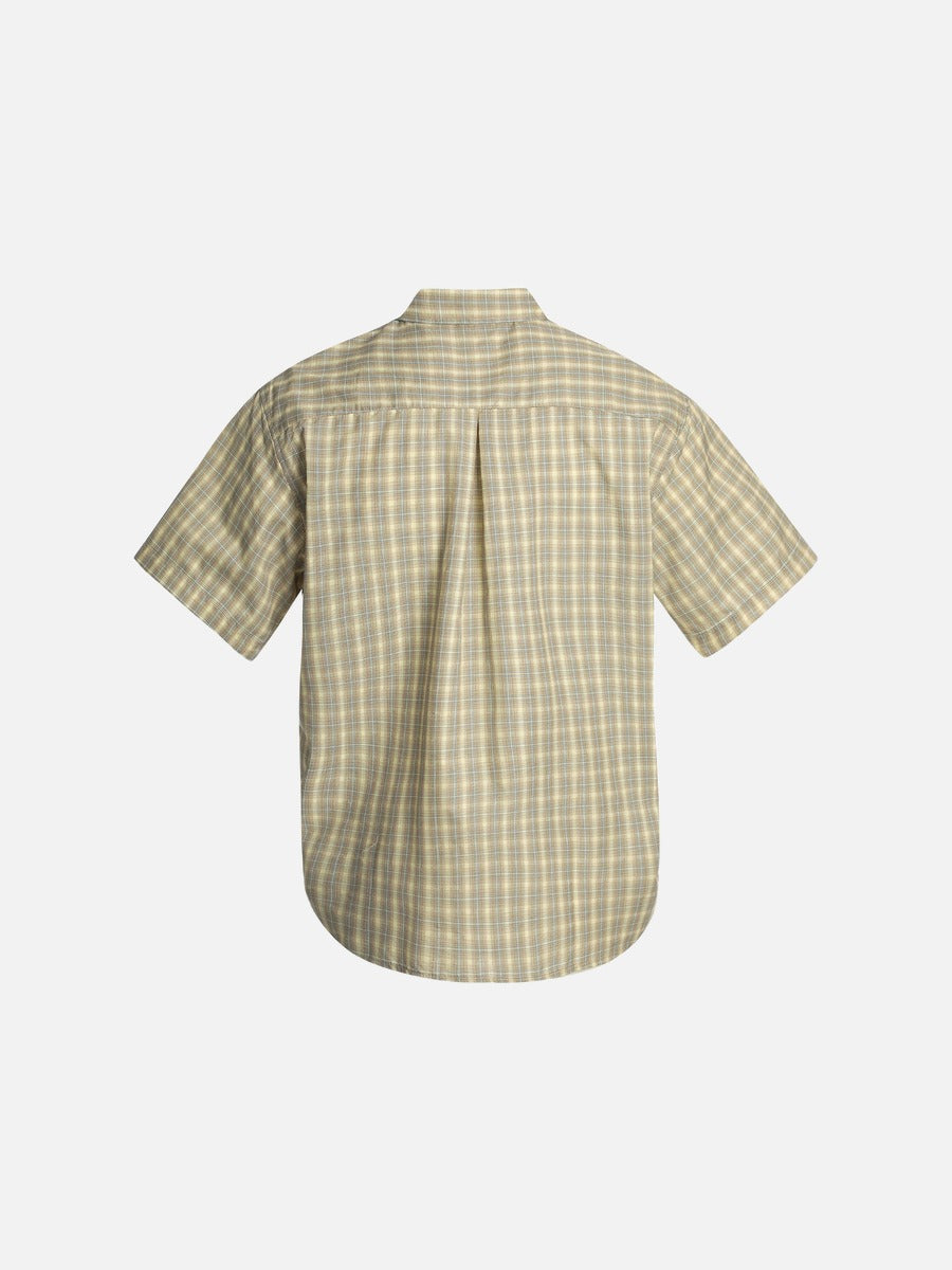 Diagonal Plaid Button-Down Shirt
