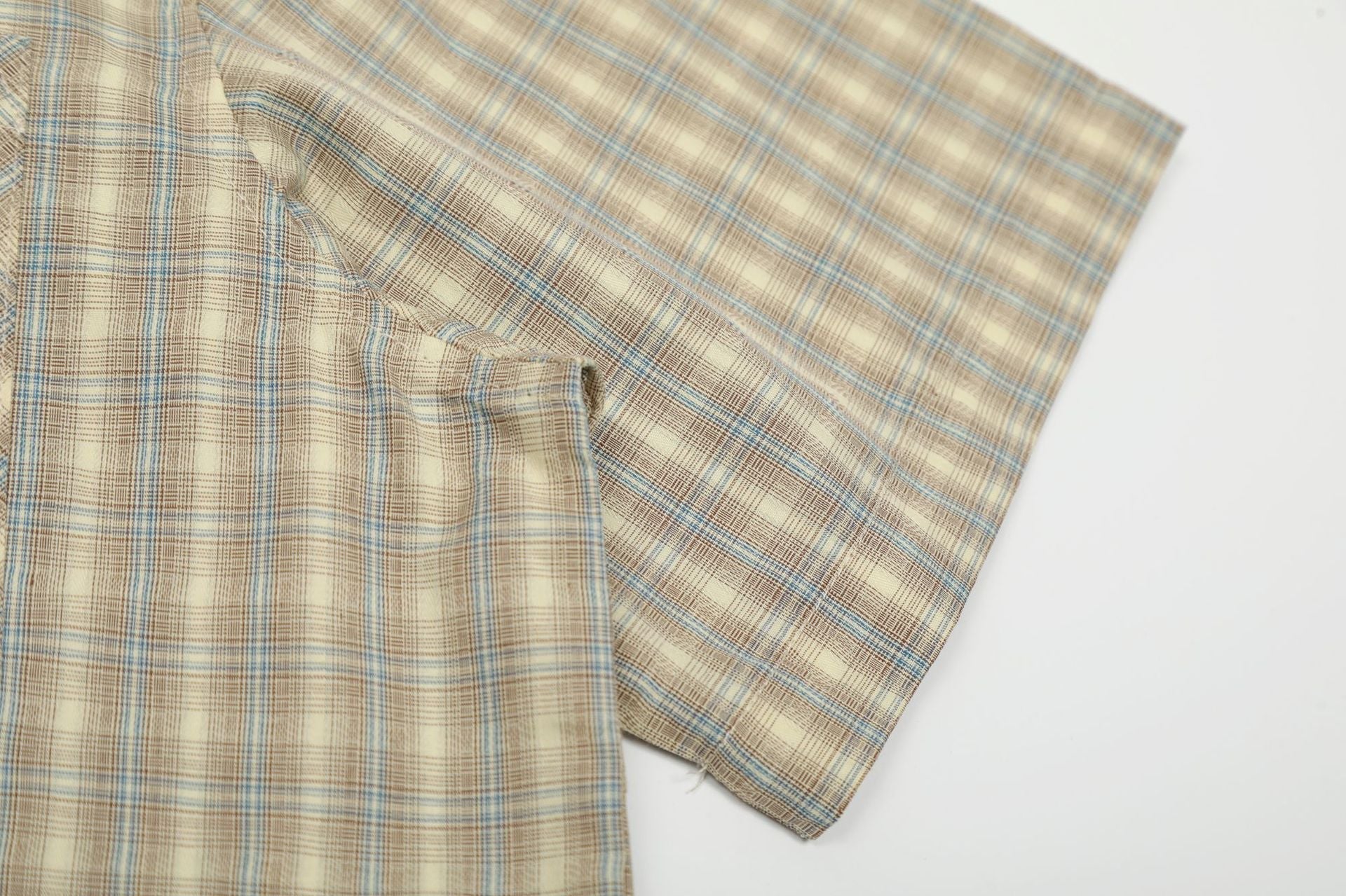 Diagonal Plaid Button-Down Shirt