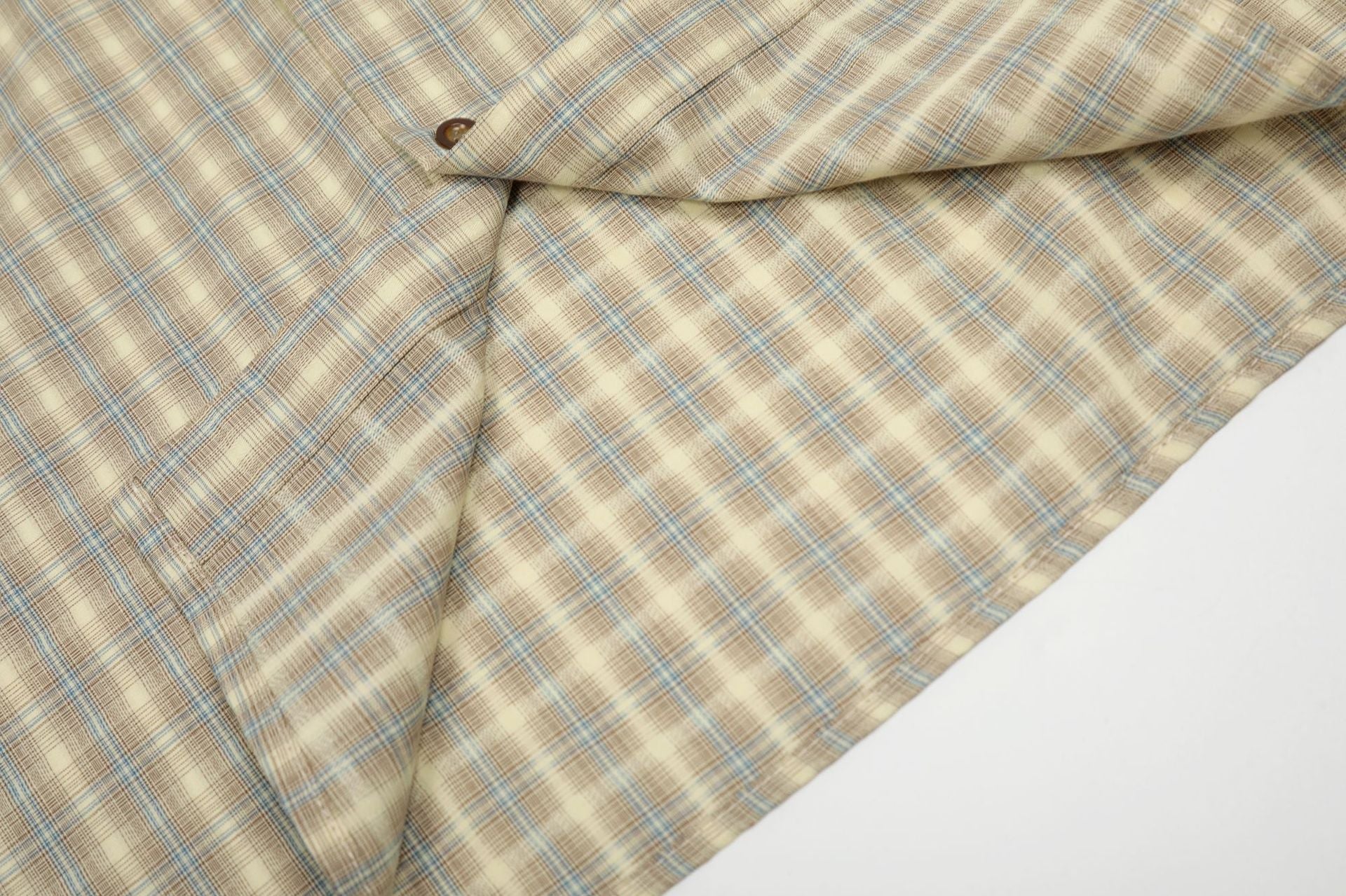 Diagonal Plaid Button-Down Shirt