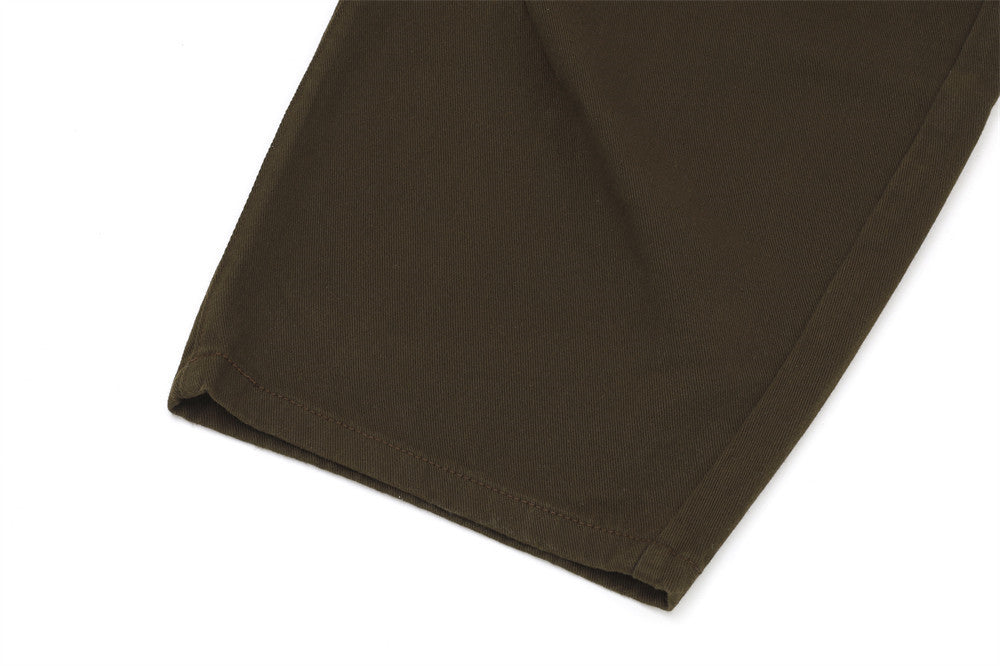 DAXUEN charcoal grey wide-leg curved panel pants