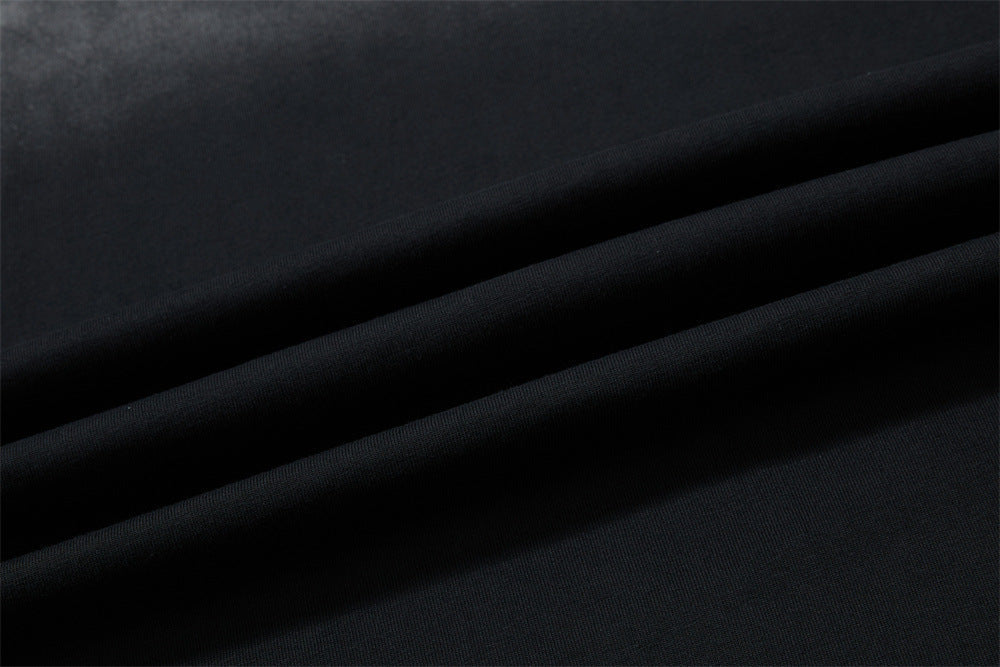 Distressed Black Layered Graphic T-Shirt
