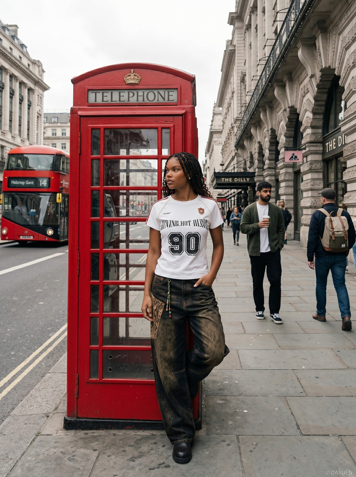 Distressed Block Lettering Maroon T-Shirt