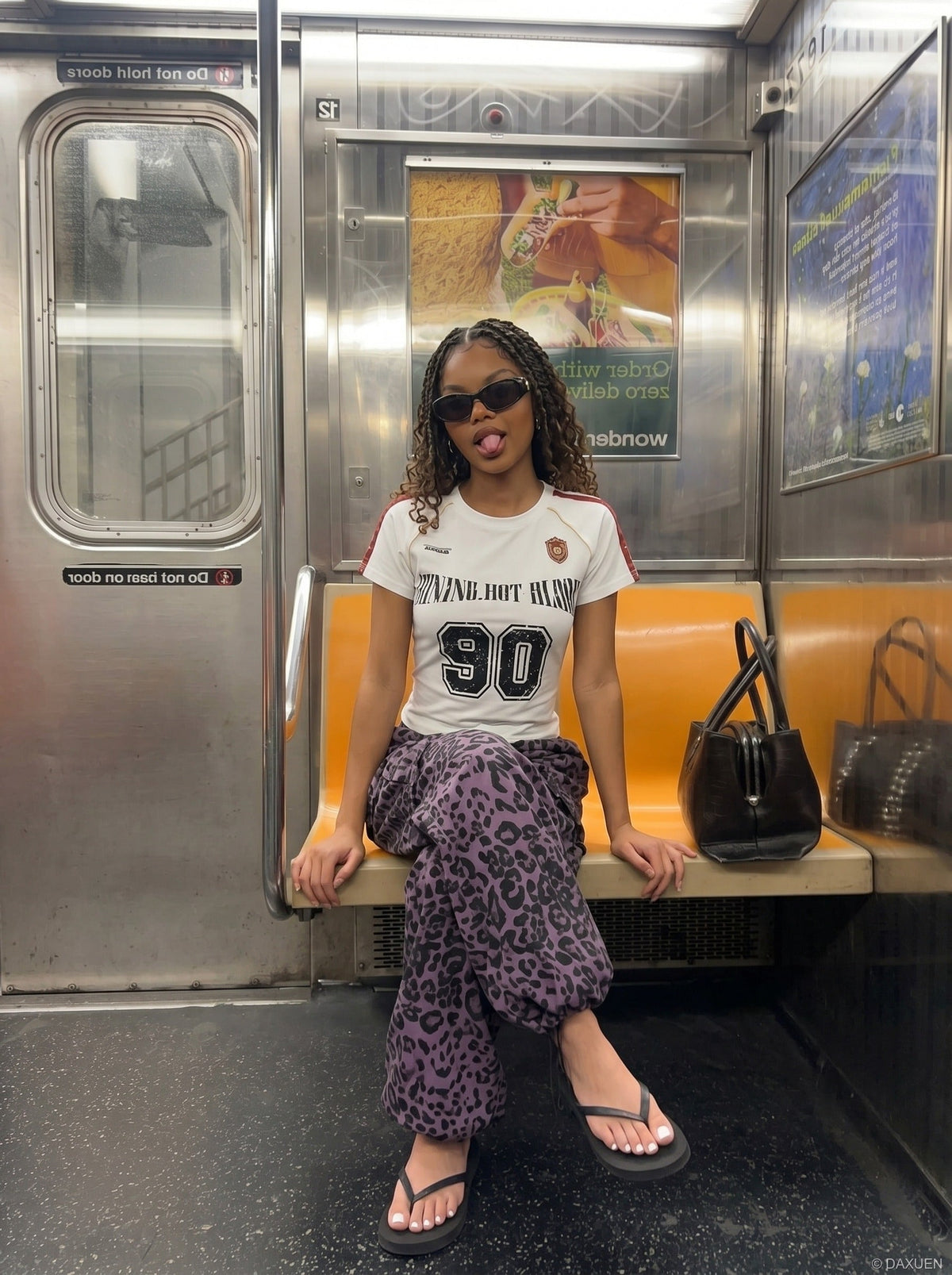 Distressed Block Lettering Maroon T-Shirt
