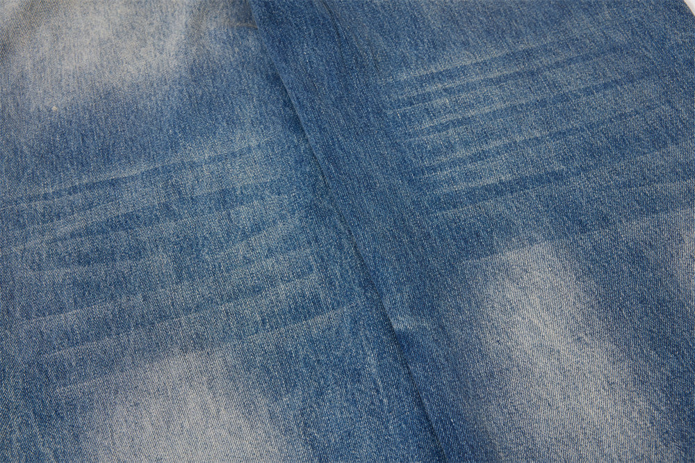 Distressed Blue Wide-Leg Denim Jeans