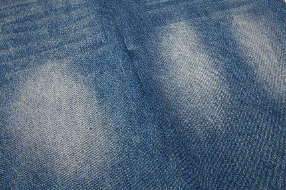 Distressed Blue Wide-Leg Denim Jeans