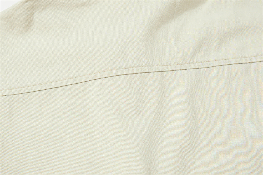 Distressed Brown Graphic Overshirt