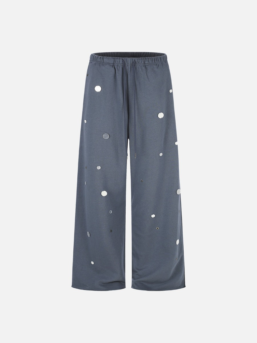 Distressed Dark Gray Baggy Pants