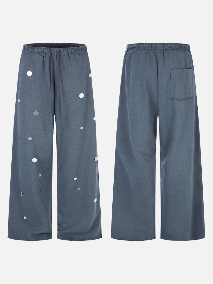 Distressed Dark Gray Baggy Pants