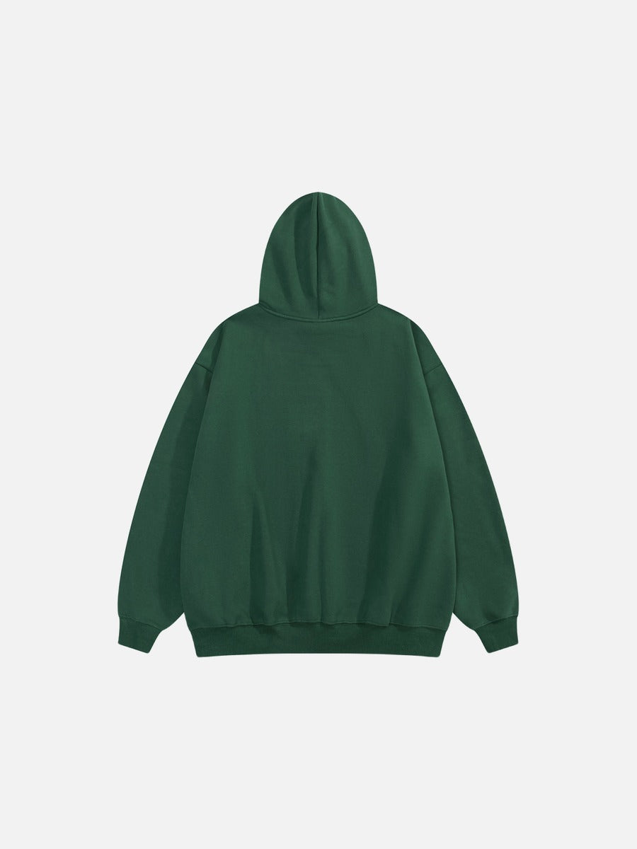 Distressed Graphic Front Hoodie Sweatshirt