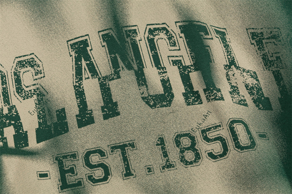 Distressed Graphic Front Hoodie Sweatshirt