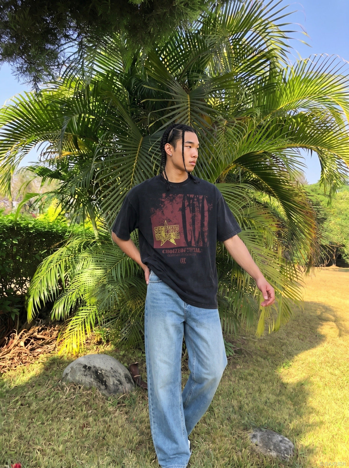 Distressed Graphic Oversized T-Shirt