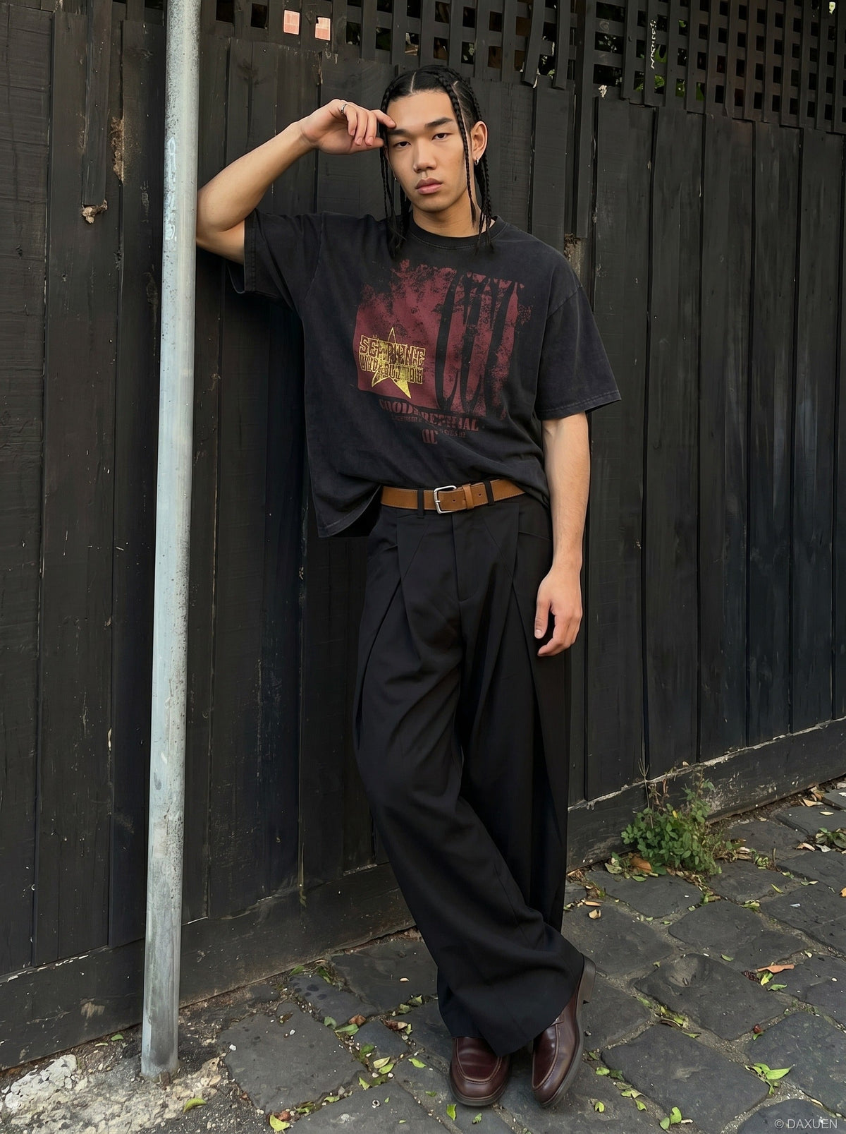Distressed Graphic Oversized T-Shirt