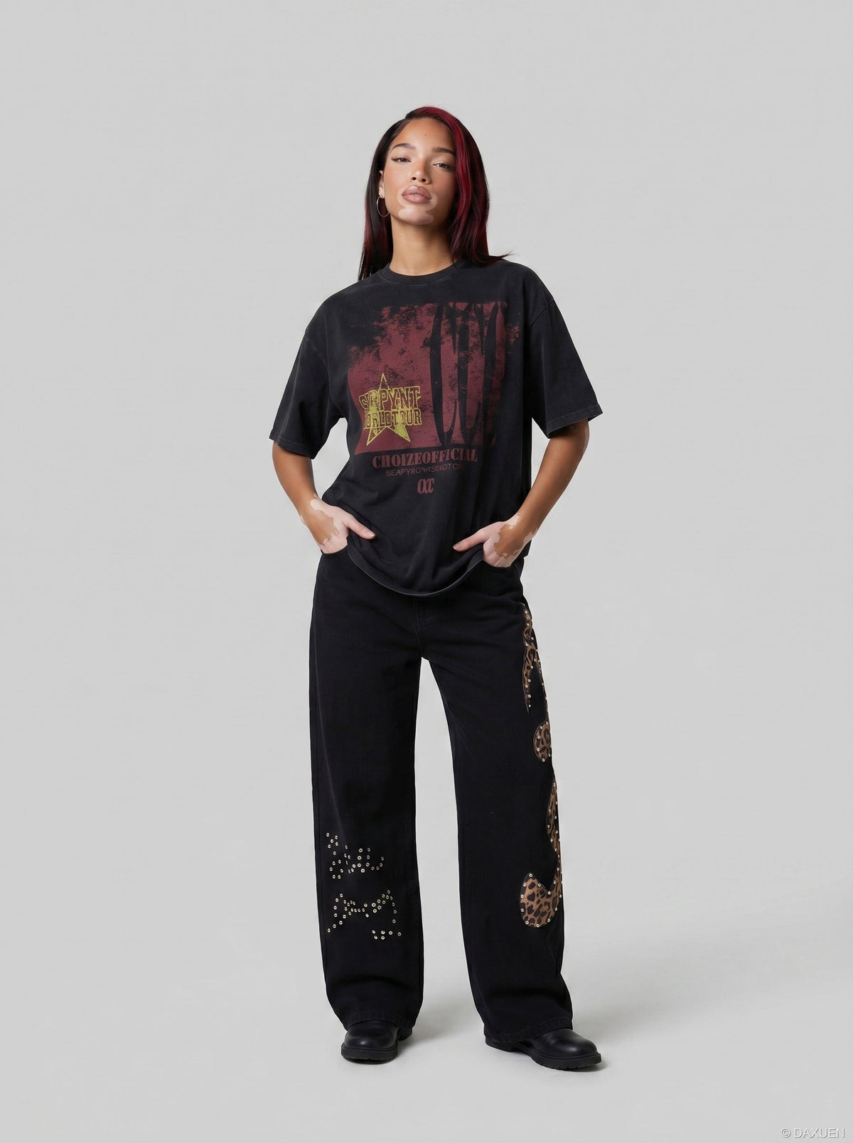 Distressed Graphic Oversized T-Shirt