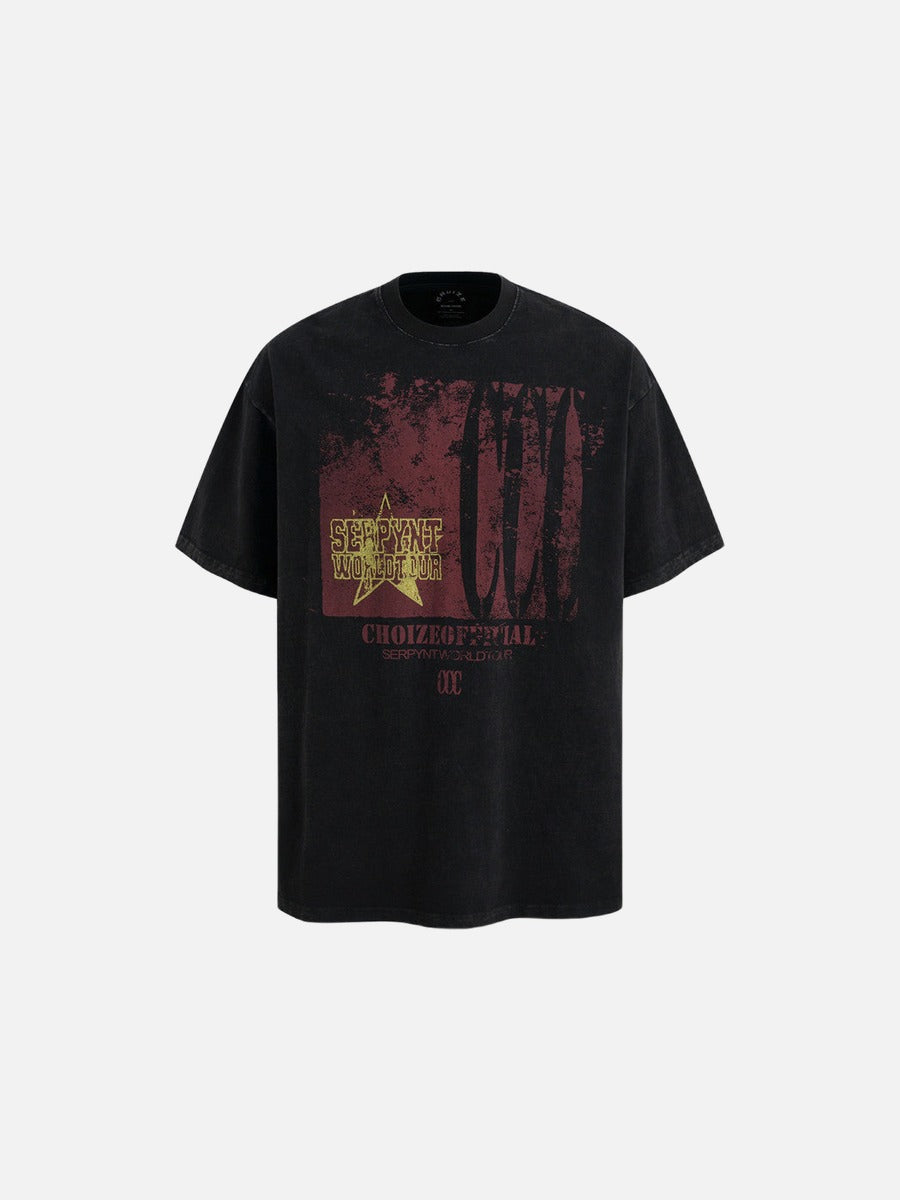 Distressed Graphic Oversized T-Shirt