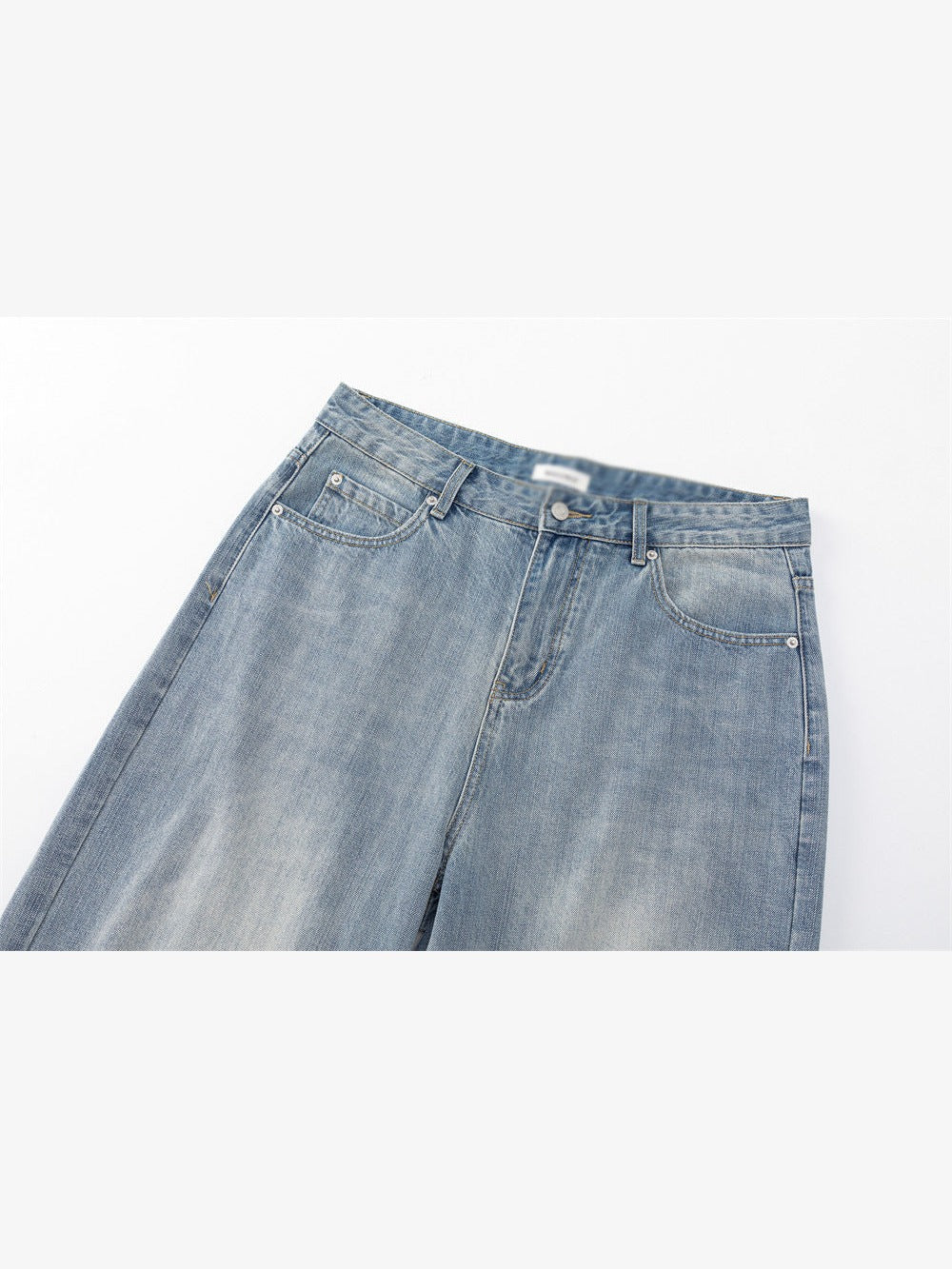 Distressed Light Blue Baggy Jeans