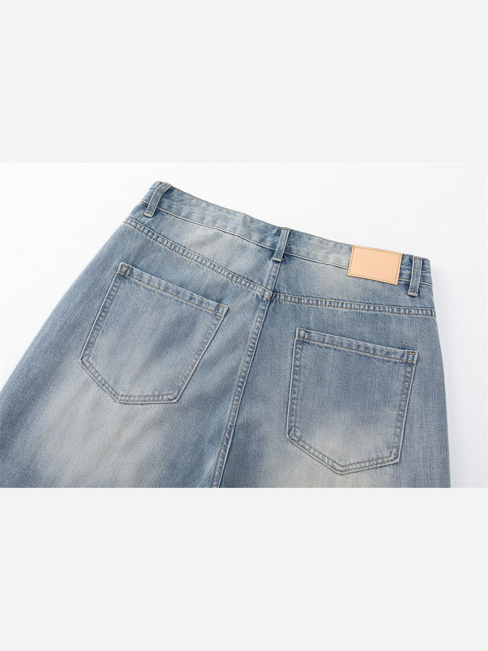 Distressed Light Blue Baggy Jeans