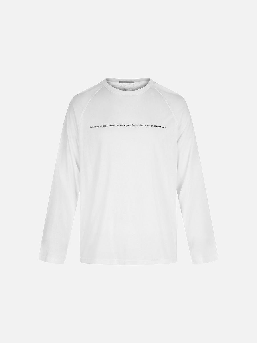 Distressed Musical Note Graphic Long Sleeve Top