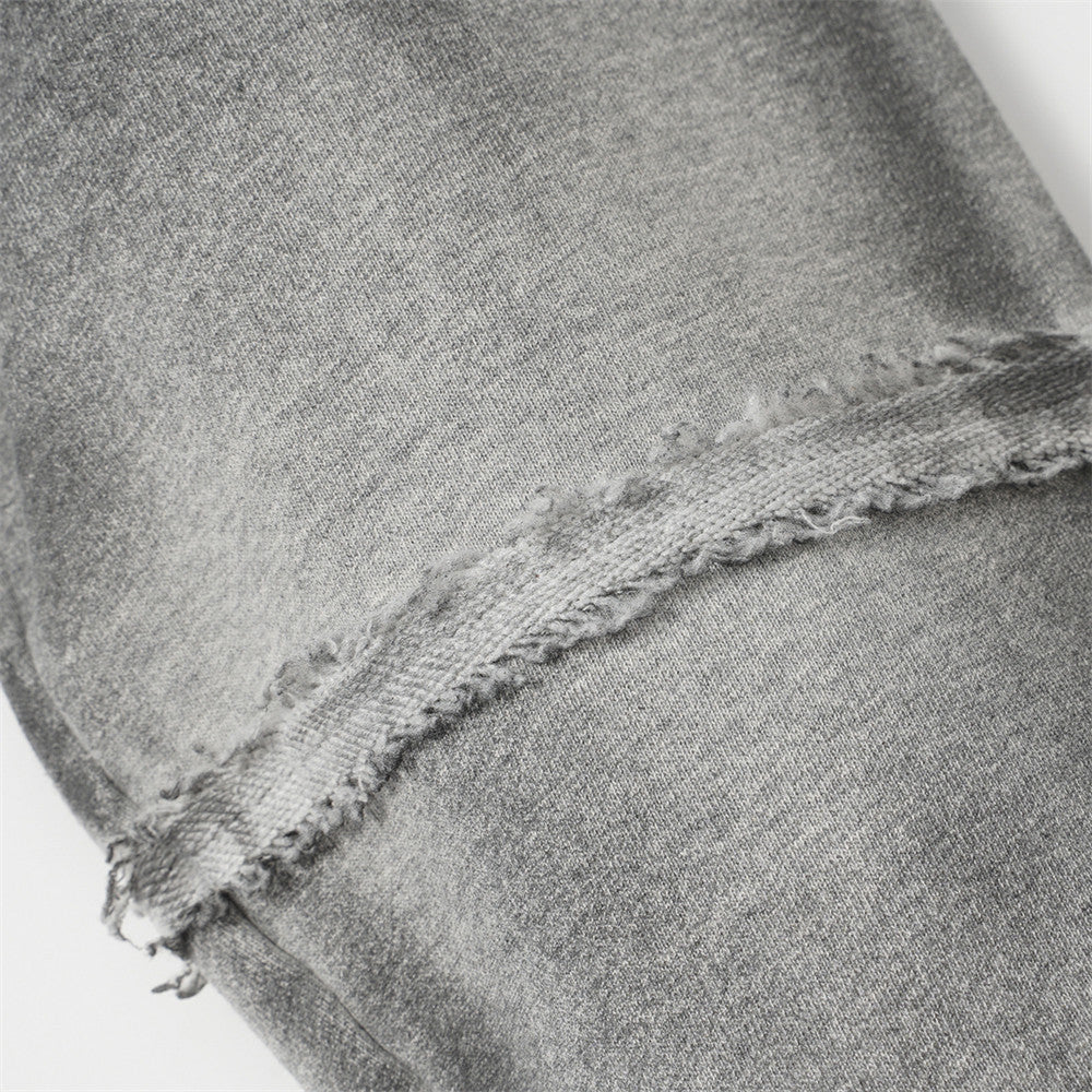 DAXUEN distressed oversized two-tone hoodie sweatshirt
