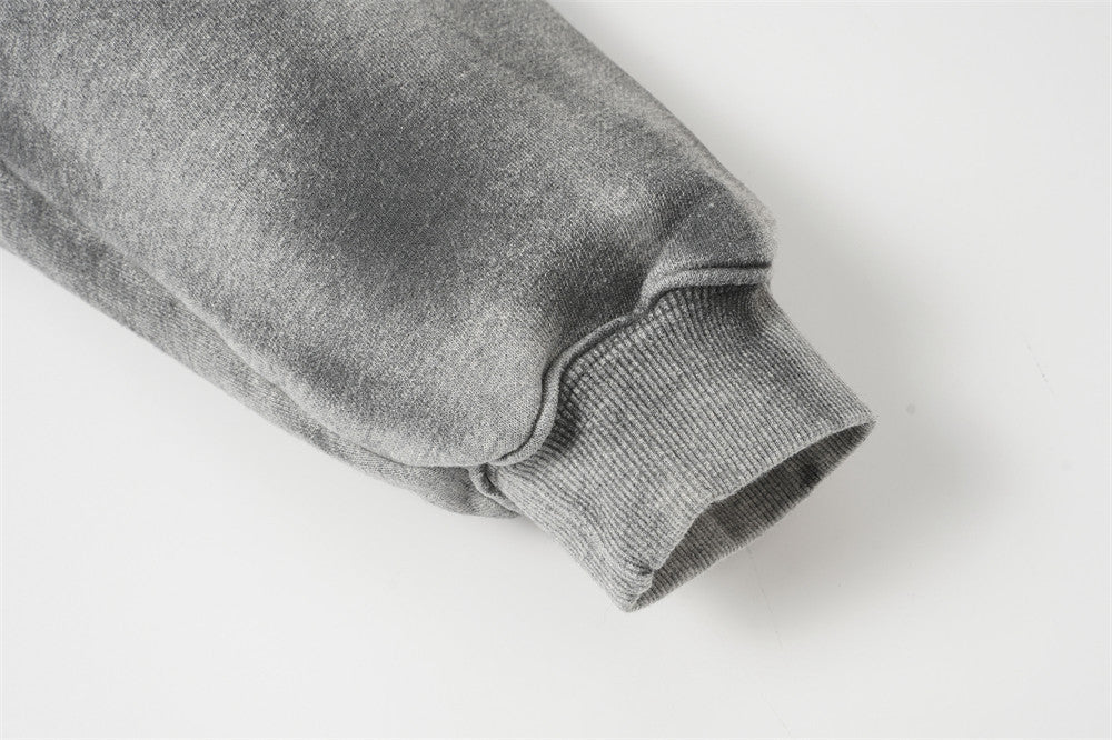 DAXUEN distressed oversized two-tone hoodie sweatshirt