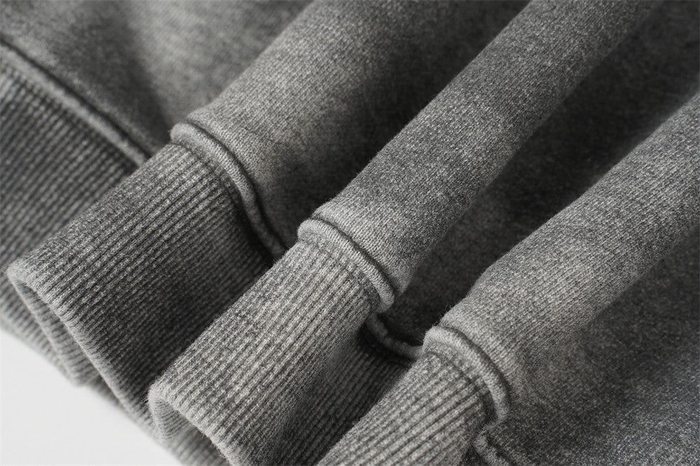 DAXUEN distressed oversized two-tone hoodie sweatshirt
