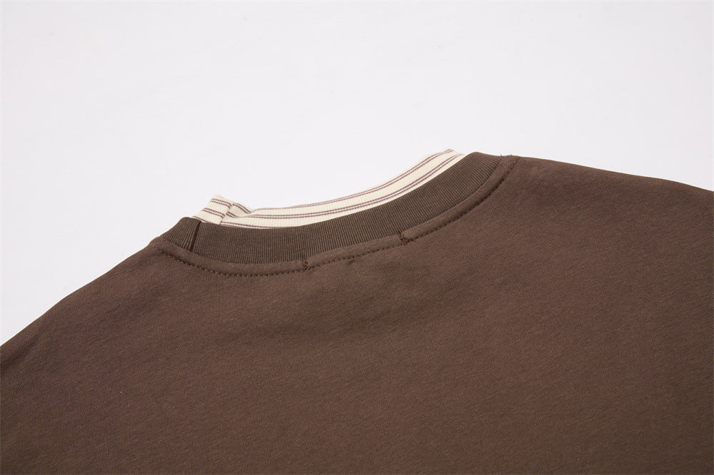 Distressed Pink Block Graphic Layered Tee