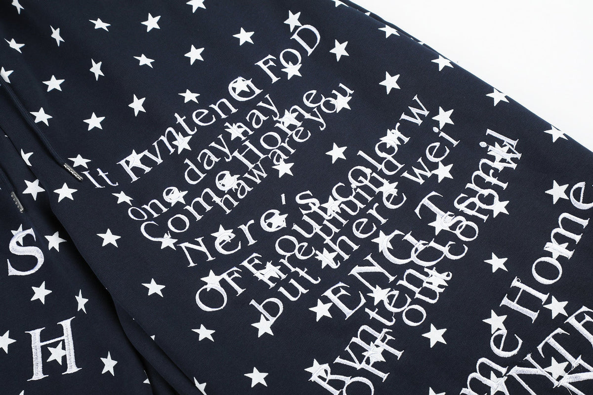DAXUEN white and black star print wide-leg pants