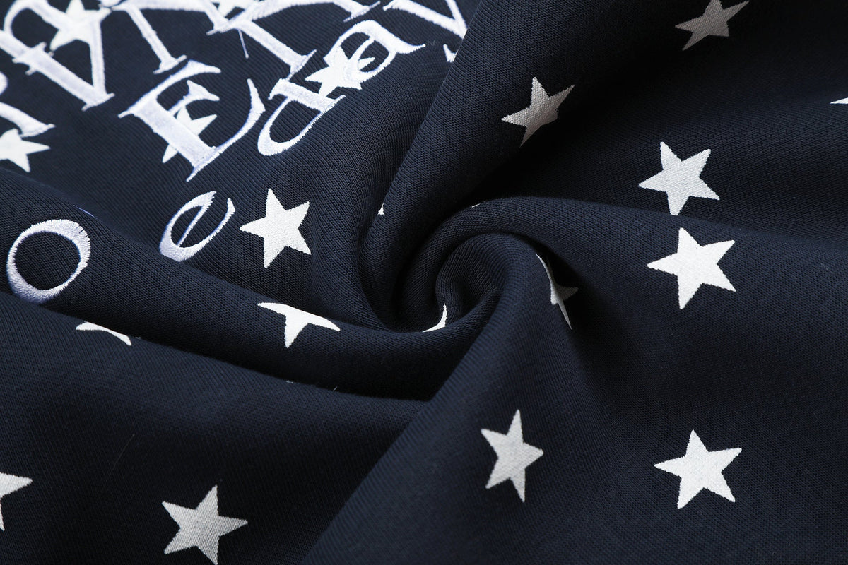 DAXUEN white and black star print wide-leg pants