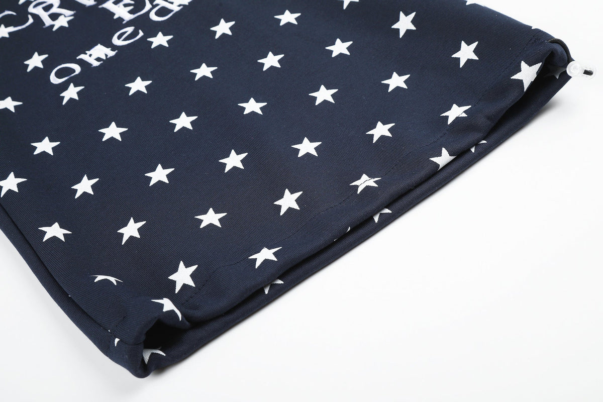 DAXUEN white and black star print wide-leg pants
