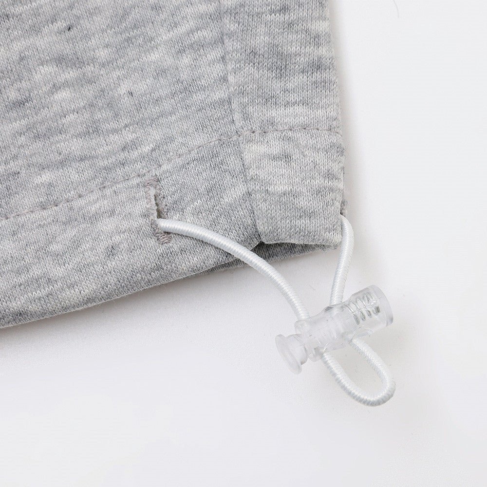 DAXUEN light grey oversized distressed vertical graphic sweatpants