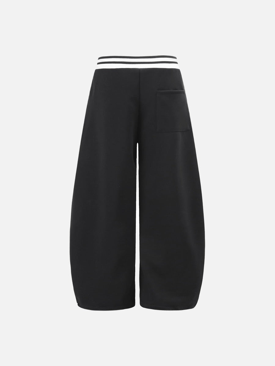 DAXUEN light grey oversized distressed vertical graphic sweatpants