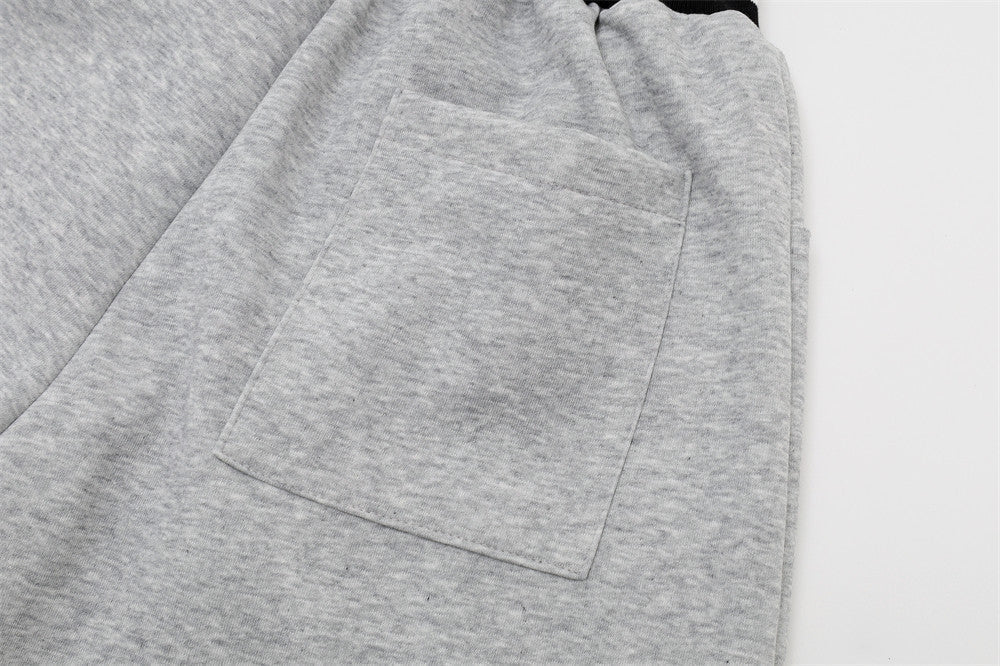 DAXUEN light grey oversized distressed vertical graphic sweatpants