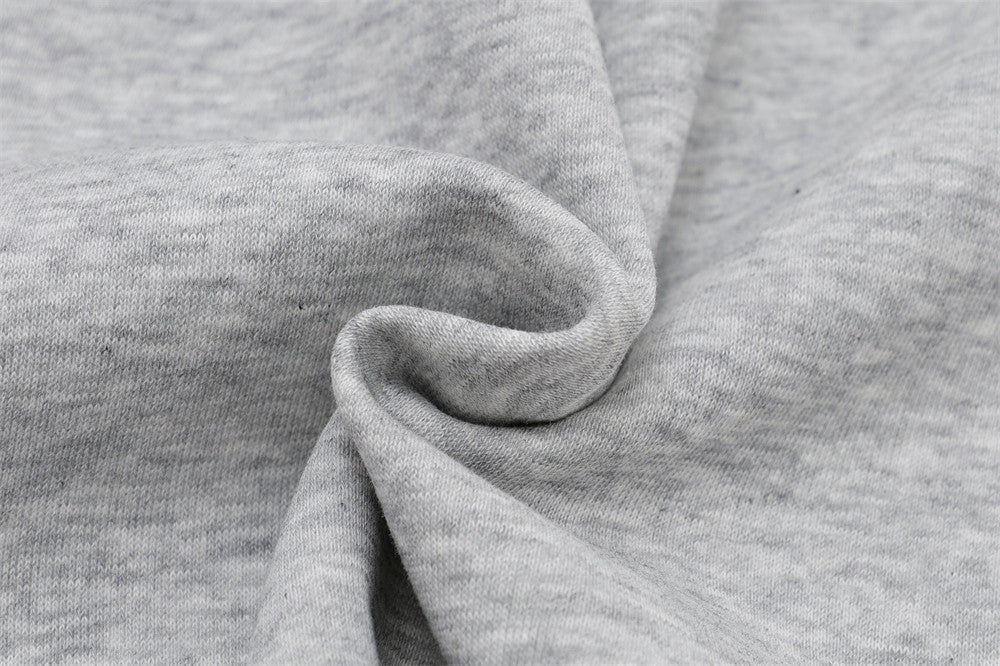DAXUEN light grey oversized distressed vertical graphic sweatpants