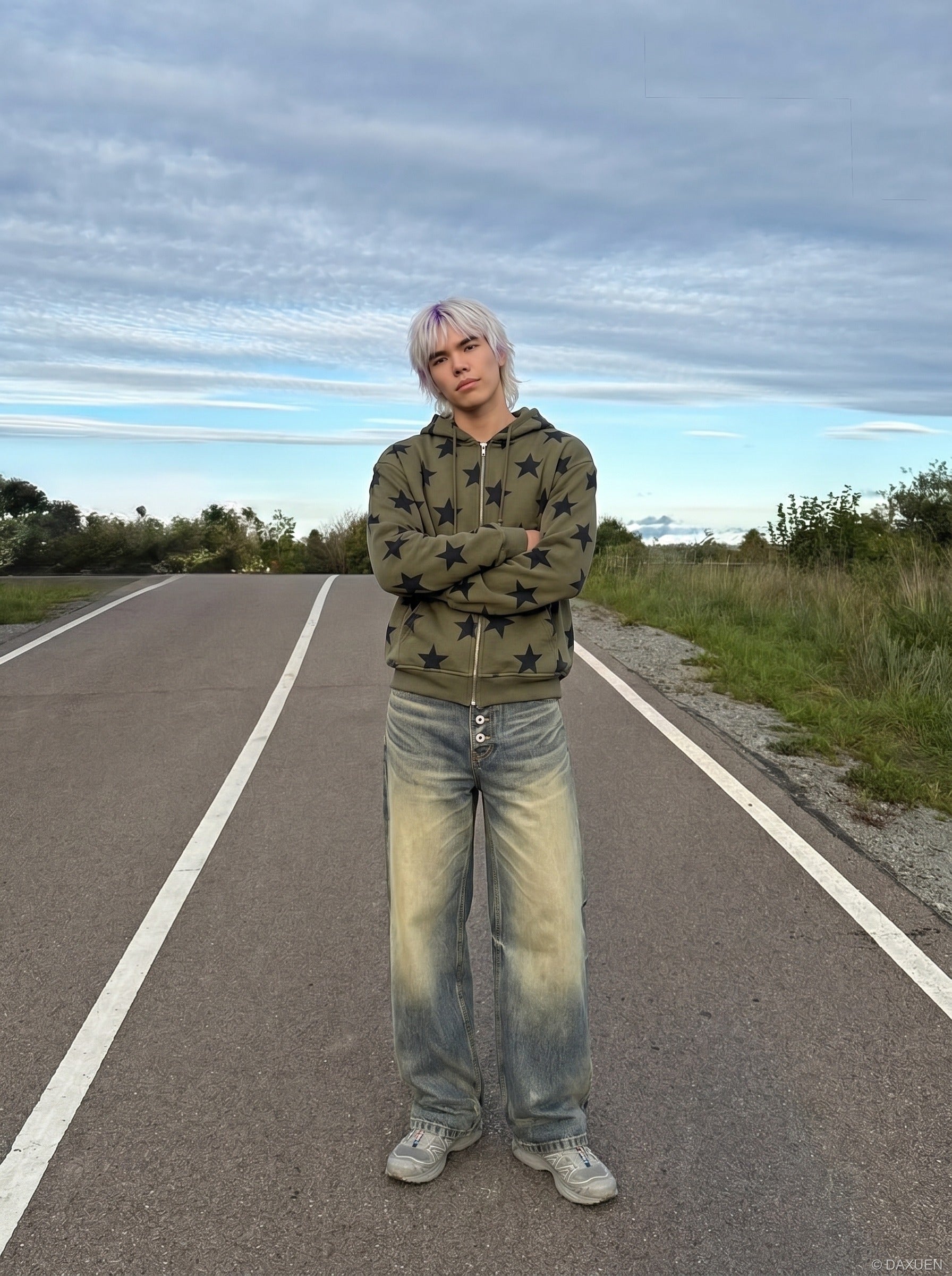 Distressed Baggy Denim Jeans