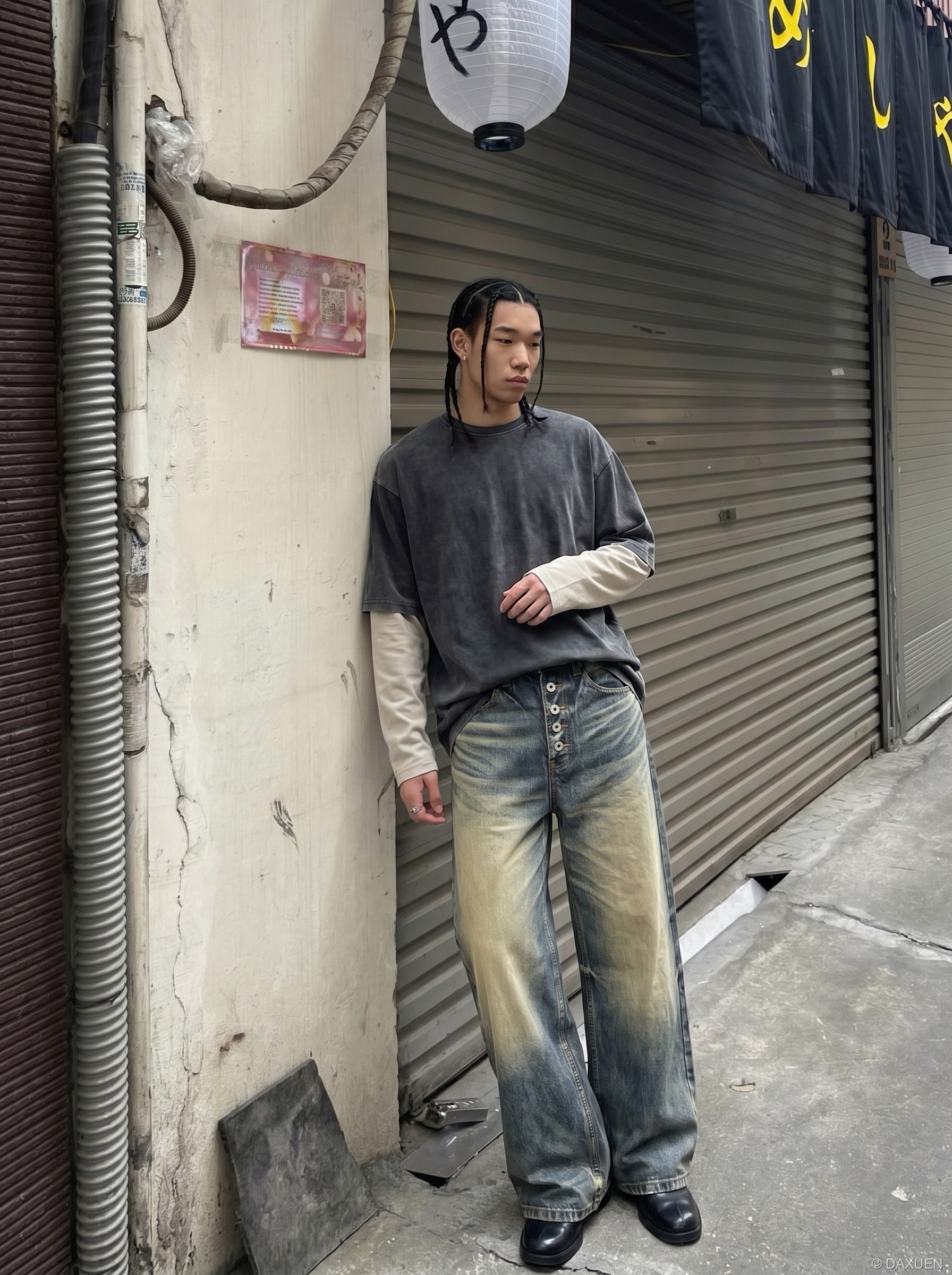 Distressed Baggy Denim Jeans