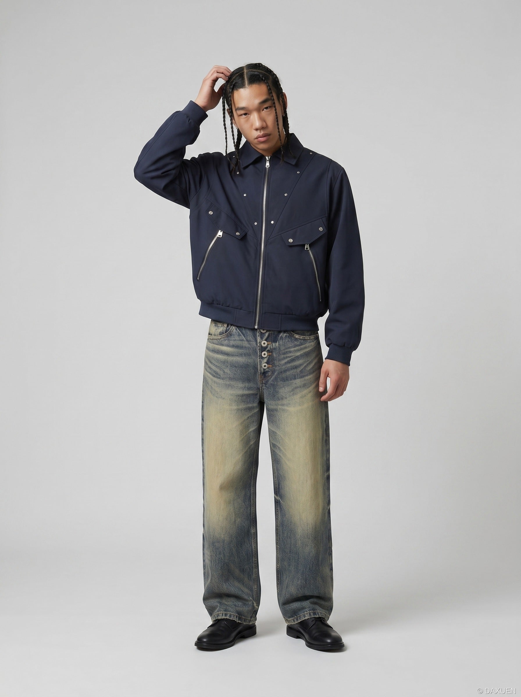 Distressed Baggy Denim Jeans