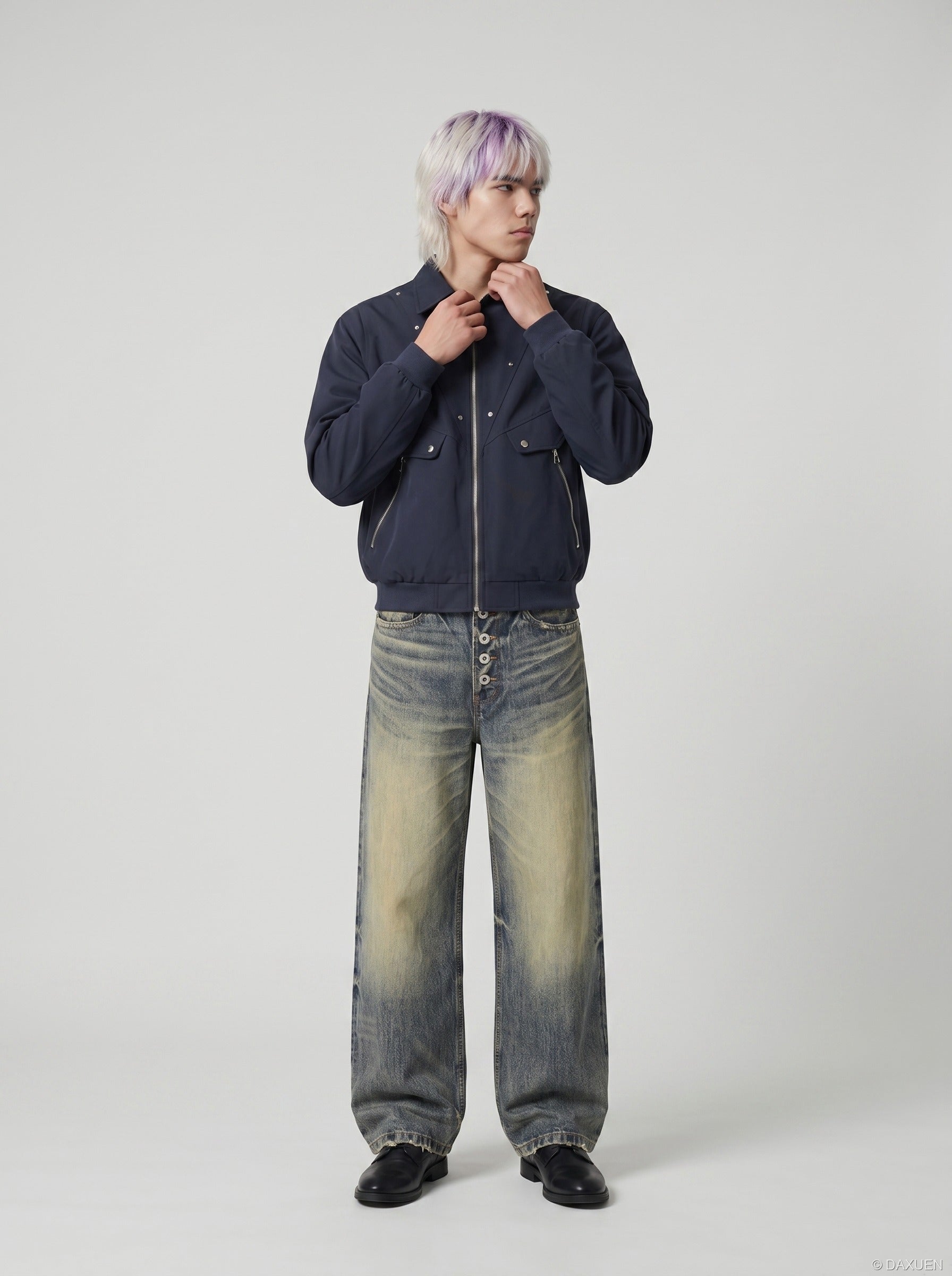 Distressed Baggy Denim Jeans