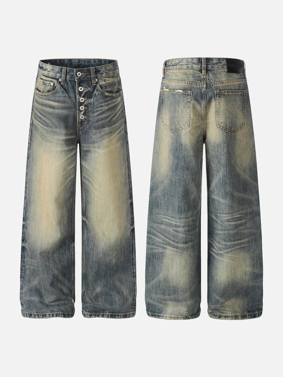 Distressed Baggy Denim Jeans