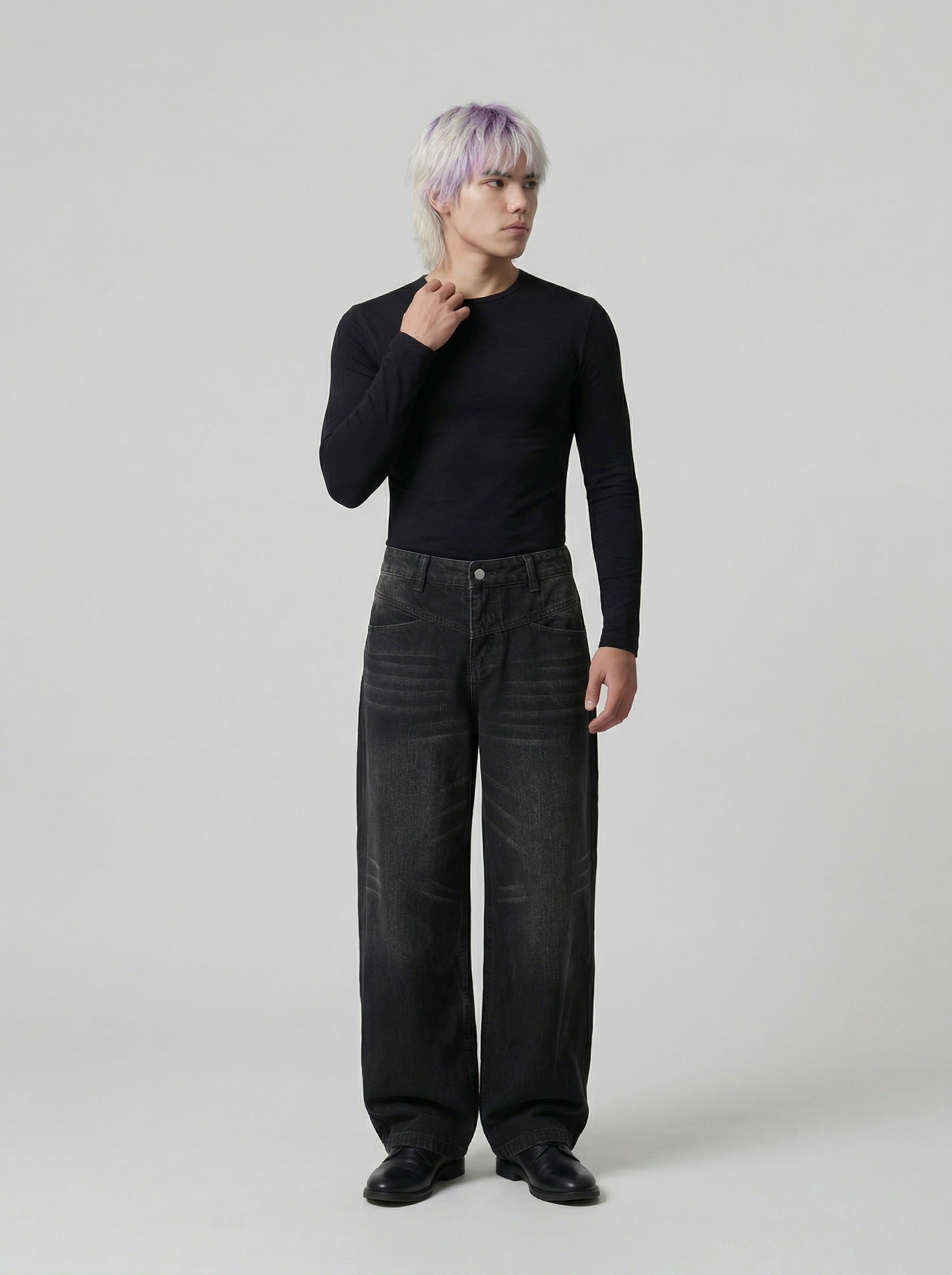 Distressed Baggy Denim Jeans